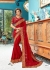 Red designer fancy party wear saree 48510