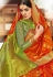 Orange kanjivaram saree with blouse 68178