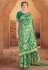 Sea green banarasi festival wear saree 60851