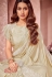 Beige lycra frilled festival wear saree 10813