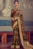 Tamannaah bhatia beige crepe printed saree with blouse 65927