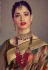 Tamannaah bhatia beige crepe printed saree with blouse 65927