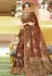 Brown georgette embroidered saree with blouse PRP5263