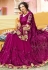 Magenta georgette embroidered festival wear saree PRP5264