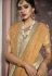 Beige silk embroidered festival wear saree 816