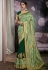 Light green silk embroidered half and half saree 820