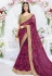 Purple net embroidered festival wear saree 2794