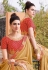 Beige silk embroidered festival wear saree 35862