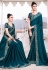 Blue silk embroidered festival wear saree 35866