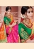 Magenta georgette bandhej saree with blouse 2131