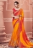 Orange georgette bandhej saree with blouse 2132
