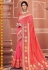 Pink georgette bandhej saree with blouse 2135