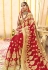 Red georgette embroidered bridal wear saree 2771