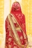 Red georgette embroidered bridal wear saree 2773