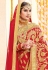 Red georgette embroidered bridal wear saree 2777