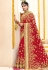 Red georgette embroidered bridal wear saree 2781