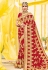 Red georgette stone work bridal wear saree 2774