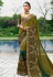 Green art silk embroidered festival wear saree 3023