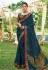 Blue art silk embroidered festival wear saree 3027