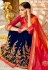 Magenta georgette embroidered festival wear saree 3970