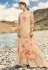 Beige georgette palazzo suit 17002