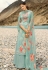 Aqua georgette palazzo suit 17006