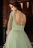 Light green net embroidered floor length anarkali suit 5401