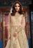 Beige banglori silk embroidered center slit anarkali suit 5407pant