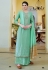 Sea green cotton palazzo suit 610