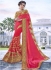 Pink Georgette party wear saree 6903