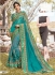 Blue georgette party wear saree 6971