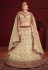 Beige satin embroidered circular lehenga choli 2203