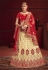 Beige satin embroidered circular lehenga choli 2204