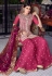 Pink silk embroidered sharara suit 8001