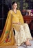 Yellow silk embroidered sharara suit 8002