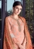 Peach silk embroidered sharara suit 8006A