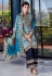 Blue silk embroidered kameez with palazzo 8003