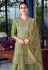 Light green silk embroidered palazzo suit 8005A