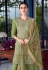 Light green silk embroidered palazzo suit 8005A