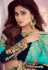 Shamita shetty navy blue georgette embroidered abaya style anarkali suit 8259