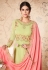 Light green georgette embroidered abaya style anarkali suit 8308
