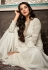 Sonal chauhan off white georgette embroidered palazzo suit 7406
