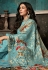Sonal chauhan aqua silk embroidered palazzo suit 7403