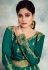 Shamita shetty green silk embroidered long anarkali suit 8254