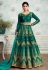 Shamita shetty green silk embroidered long anarkali suit 8254