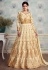 Shamita shetty beige silk embroidered floor length anarkali suit 8256