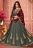 Gray georgette embroidered floor length anarkali suit 8285