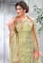 Light green net embroidered straight cut suit 5152