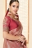 Pink silk saree with blouse 11030
