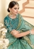 Sea green silk party wear saree 11031